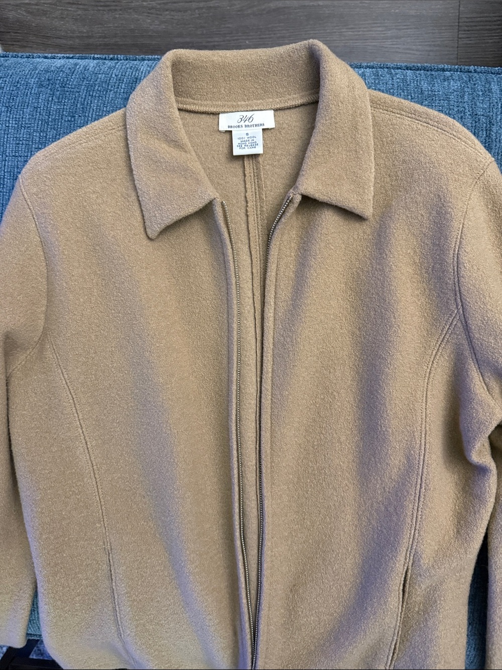 Brooks Brothers Wool Zip-Front Jacket
